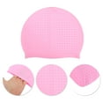 thumbnail image 3 of Unique Bargains 1 Pc Waterproof Bubbles Texture Swimming Cap Pink, 3 of 6