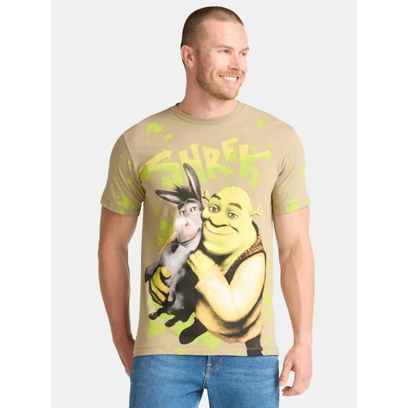 Shrek Men's and Big Men's Splat Graphic Tee, Sizes S-3XL