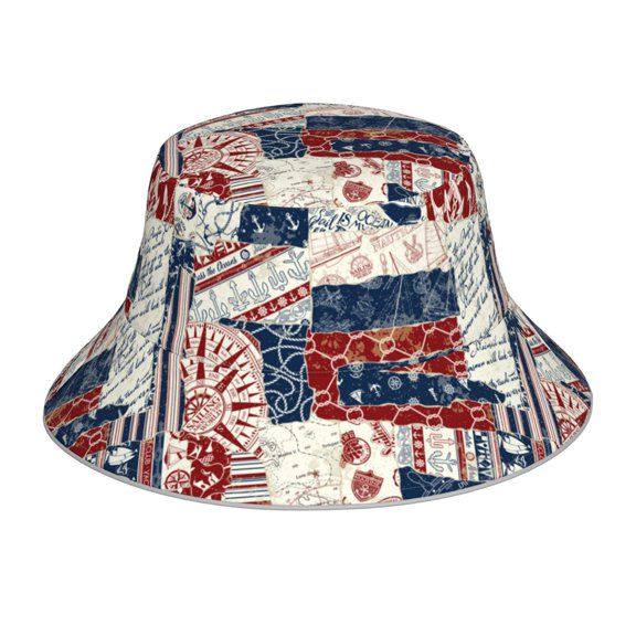 Rocae Marine Sailing for reflective Bucket Hat for Men Women Summer Beach Travel Summer Cap