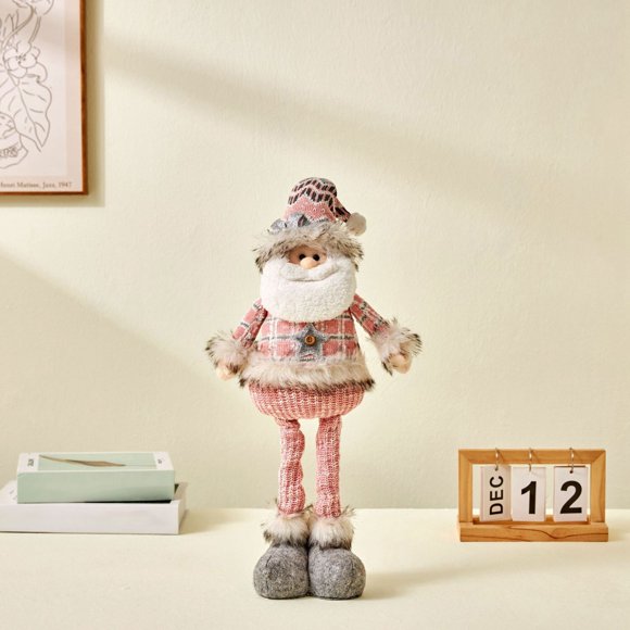 WIFKLSIIPG and Trendy Christmas Figurines Elderly People Snowmen Reindeer Standing Posture Christmas Decorations Retractable Christmas