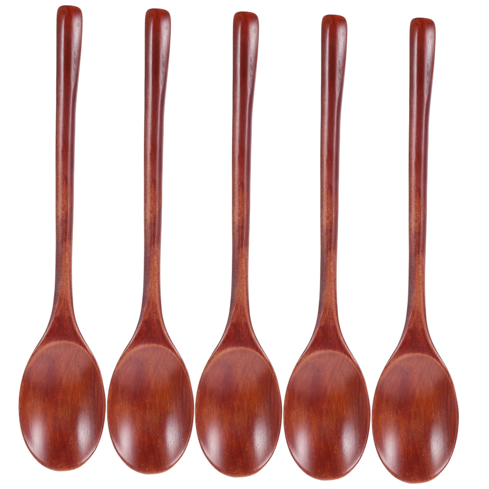 HAMPPLIES  Brown Wooden Spoons for Home Use Easy to Clean and Store