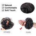 thumbnail image 4 of 1PCS Chignon Désordonné Extension de Chouchous Cheveux Bouclés Ondulés Synthétiques pour Femmes, 4 of 7