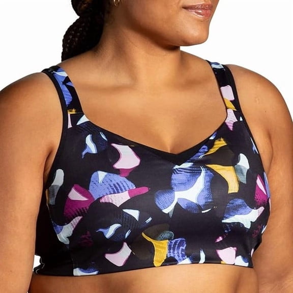 Brooks Women's Convertible Sports Bra for High Impact Running, Workouts & Sports with Maximum Support - Fast Floral Print - 36 C
