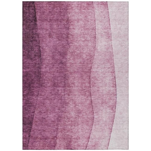 HomeRoots 579118 9 x 12 ft. Ombre Washable Indoor & Outdoor Rectangle Area Rug, Merlot, Blush & Pink