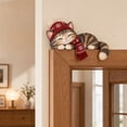 thumbnail image 2 of Trovenix Cat Door Corner Decor Cute Kitty Door Frame Corner Ornament Funny Peeking Cat Door Topper for Home Room Doorway Holiday Wall Decoration, 2 of 6