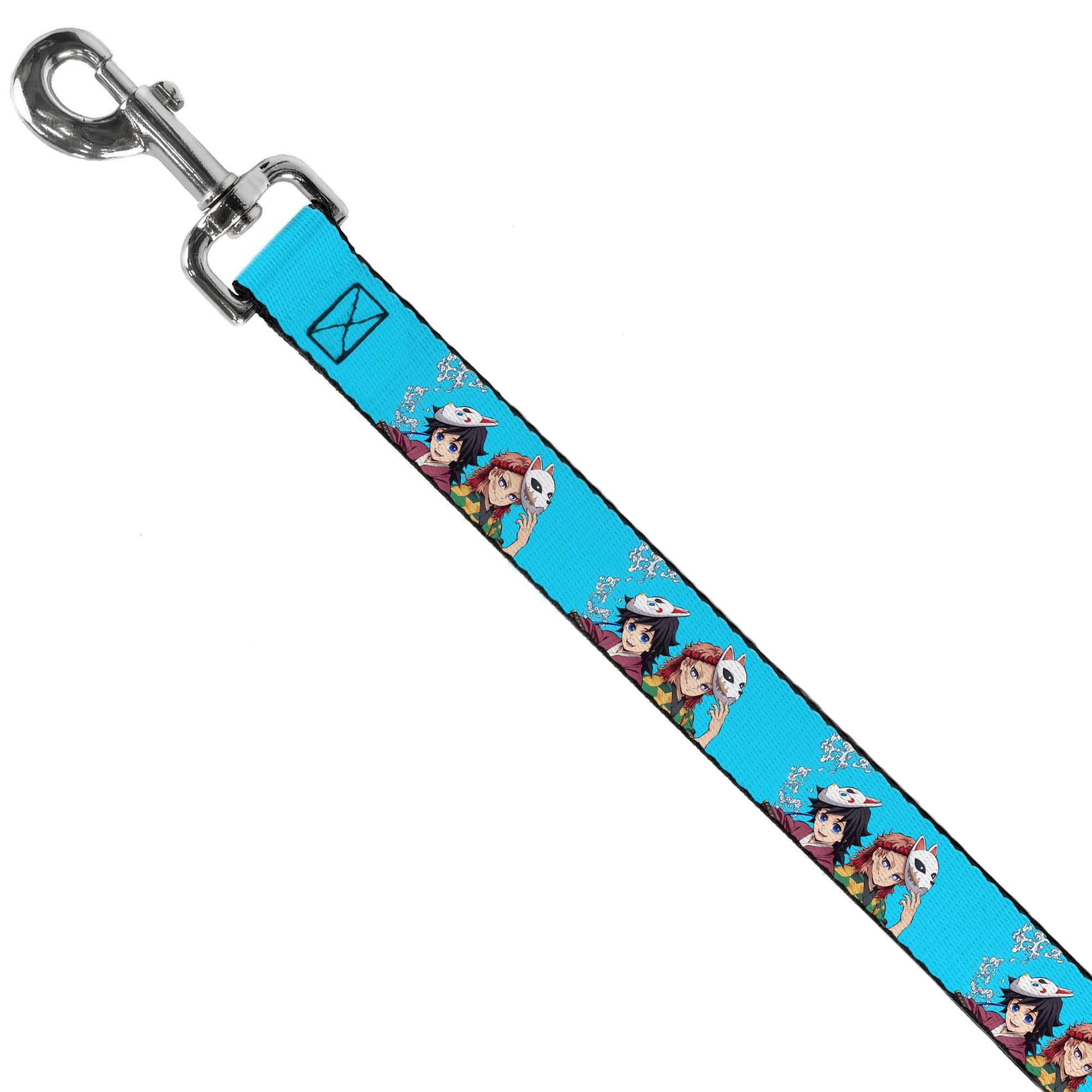 Aniplex of America Pet Leash, Dog Leash, Demon Slayer Giyu and Sabito Warding Mask Pose Blue, 6 Feet Long 1.0 Inch Wide