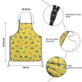 thumbnail image 3 of Yellow Cartoon Dinosaurs Pattern Kids Aprons for Girls and Boys,Adjustable Neck Strap Toddler Aprons for Kids Cooking Baking, 3 of 6
