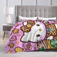 thumbnail image 5 of Hello Kitty Blanket, Super Soft Throw Blanket, Cozy Flannel Blankets For Boys Girls, Warm Blankets For Couch Sofa Bed, 40"X30", 5 of 9