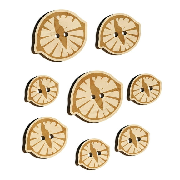Cat Eye Wood Buttons for Crochet Knitting Sewing DIY Craft - 1.00 Inch Medium (7pcs)