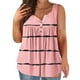 thumbnail image 1 of Playeras,Blusas y Tops,Ropa para Mujer Mujeres Racerback Camisetas sin mangas Blusa de tirantes sin mangas suelta informal de verano con estampado de tallas grandes para mujer (Pink, XXXXXL), 1 of 7