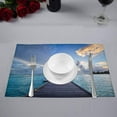 thumbnail image 2 of MKHERT Cool Footbridge Leading to The Jetty in Maldives Island Resort Placemats Table Mats for Dining Room Kitchen Table Decoration 12x18 inch,Set of 4, 2 of 4