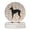Brown, variant on Russian Tor Terrier Merry Christmas Large Sandstone Coasters Pack of 4 4 in x 4 in