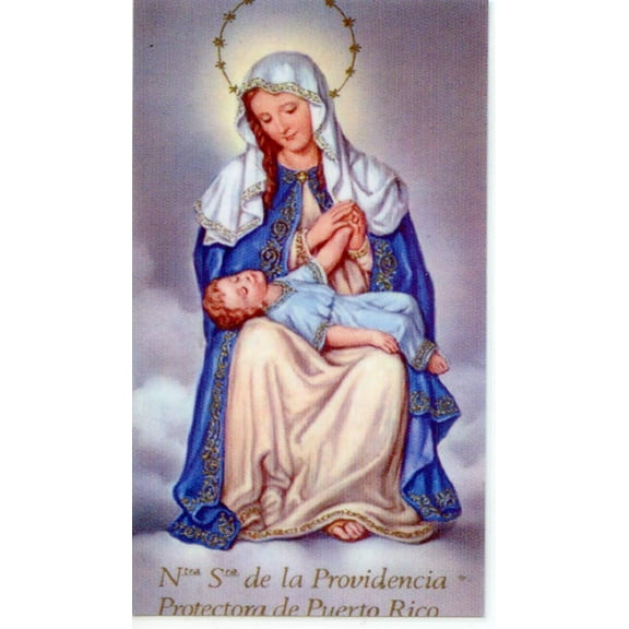 Our Lady of the Divine Providence holy card - laminated - Pack of 25