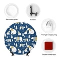 thumbnail image 4 of Balery cute winter bear Print Bone China Decorative Plate Ceramic Dinner Plates Art Crafts with Display Stand-6in, 4 of 6