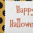 thumbnail image 2 of 20" x 20" Simply Daisy Halloween Happy Halloween Dots Polyester Indoor/Outdoor Pillow, Golden Mustard Qty 1, 2 of 6