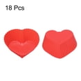 thumbnail image 4 of 18pcs Moldes de Silicona para Cupcakes, 2.75 Pulgadas, Moldes para Muffins Antiadherentes, Corazón Rojo, 4 of 6