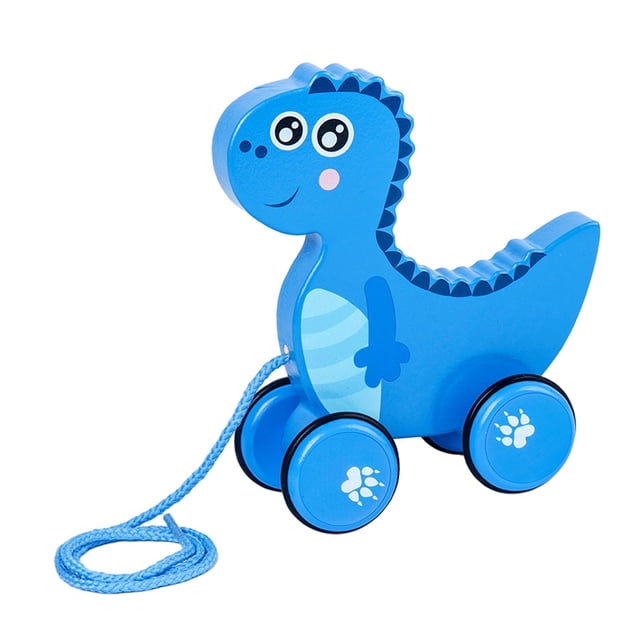 Juguete para arrastrar, juguete para caminar con cuerda, juguete para empujar y tirar para bebés, juguete para aprender a caminar para regalos de 1 Dinosaurio