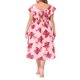 thumbnail image 3 of Vestido floral de talla grande para mujer Agnes Orinda con mangas cortas con volantes, lazo en la espalda, escote en V, vestido midi 4X Rosa, 3 of 6