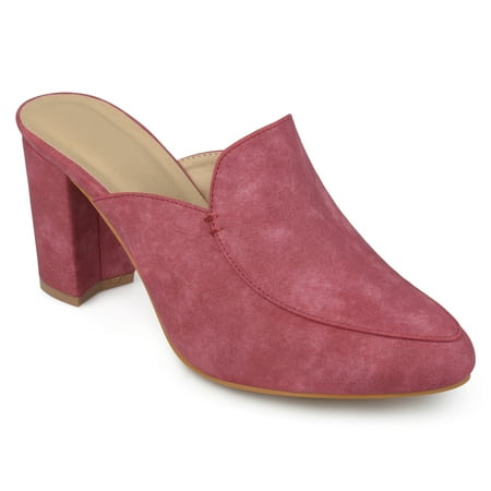 Brown Shoe Company - Women's Block Heel Distressed Loafer Mules