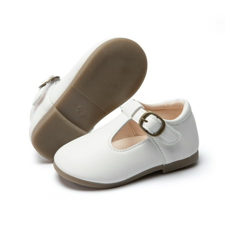 

Meckior Toddler Girls Dress Shoes Little Girls Mary Jane Soft Sole Princess Shoes for Little Kids