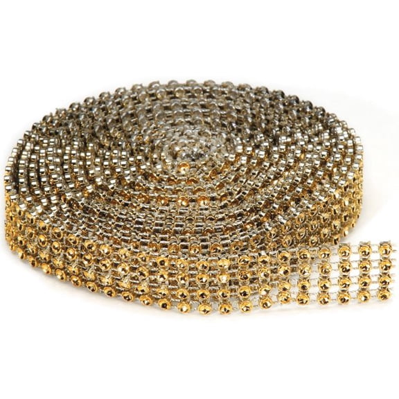 Bling On A Roll 3mm X 3yds-4 Row, Gold