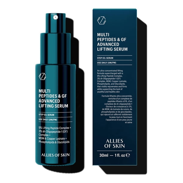 Sérum facial Allies of Skin con múltiples péptidos y factor de crecimiento