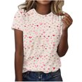 thumbnail image 2 of Soki T-Shirt Mode Décontracté Brillant pour Femmes Col Rond Manches Courtes, 2 of 4