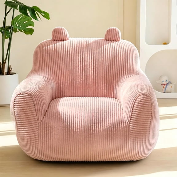Kids Bean Bag Chair Sofa with Filler Lazy Comfy Chairs Stuffed Filling Memory Foam Cute Living Room Bedroom Cozy Pocket Boys Girls Gaming Reading Relaxing Floor Relaxing Sofa
