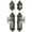 Antique Pewter, variant on Grandeur 828955 Grande Victorian Solid Brass Single Cylinder Keyed Entry Knobset And