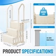 thumbnail image 3 of Ktaxon Pool Ladder Swimming pool escalator with Handrails, Heavy-Duty Safety Step for Swimming Pool Beige,3 Steps, 3 of 11