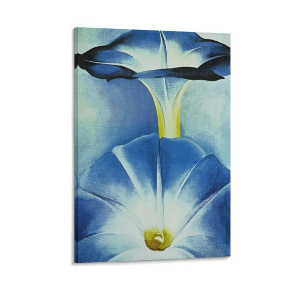 Blue Morning Glories by Georgia O'Keeffe Prints Wall Art Poster Artworks Canvas Poster Room Aesthetic Wall Art Prints Home Modern Decor Gifts 08x12inch(20x30cm)