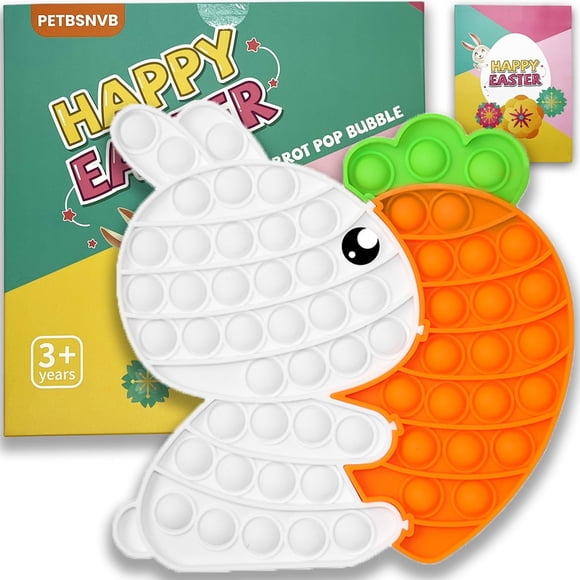 Juguete sensorial PETBSNVB Conejo de Pascua Poppers Bunny Carrot