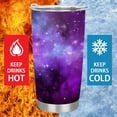 thumbnail image 3 of GZHJMY Car Cup Travel Mug, Cosmic Artistic Colorful Galaxy Background with Stars 304 Stainless Steel Coffee Cup, Insulated Heated Thermos Mug with Lid, 6.5×3.6×2.8 Inch, 3 of 6