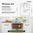 thumbnail image 2 of TORVA RV Kitchen Sink, 15 x 18 x 9 Inch Undermount Bar Sink 16 Gauge Stainless Steel Single Bowl Workstation Sink with Faucet Cutting Board, Grey, 2 of 8
