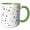 Green/White, variant on 3drose, Image of Choose Joy Dots Quote, 11oz Magic Transforming Mug