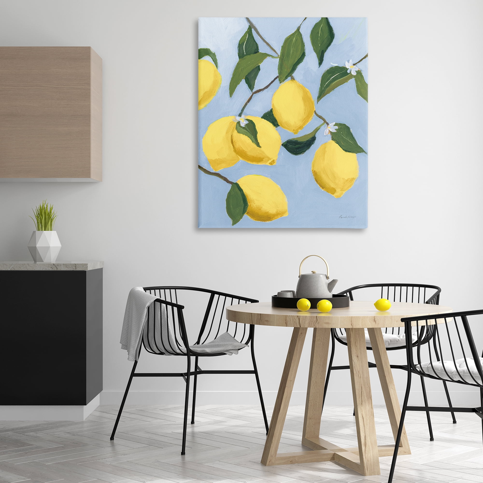Stupell Industries Winding Lemon Tree Food & Beverage Painting Gallery Wrapped Canvas Art Print Wall Art, 36 x 48