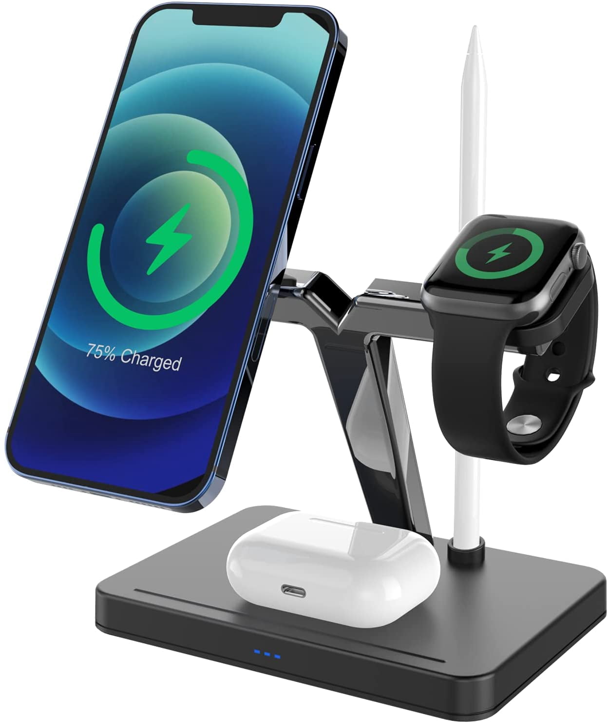 Wireless Charging Station, 4 in 1 Magnetic Wireless Charger, 15W Fast  Wireless Charging Stand with QC3.0 Adapter for iPhone 12/12 Pro Max/Mini/AirPods  Pro/AirPods 2 iwatch Series/Apple Pencil | Walmart Canada