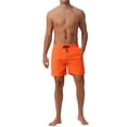 thumbnail image 2 of Pantalones cortos de verano para hombres INSPIRE CHIC para el Día del Padre, de cintura elástica con cordón, pantalones cortos de surf 32 naranja, 2 of 6