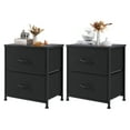 thumbnail image 3 of edx Nightstand, Versatile Nightstand with 2 Drawers - Ideal for Bedroom, Living Room, Closet, Entryway, Black, 3 of 9