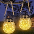 thumbnail image 1 of Farol Solar Shumi 2 Pack Bola de Vidro Trincado 30 LEDs Branco Quente, 1 of 7