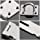 thumbnail image 3 of Pestillo de puerta de acero inoxidable de 4 pulgadas con tornillos para puerta de gabinete TUNC Sencillez, 3 of 5