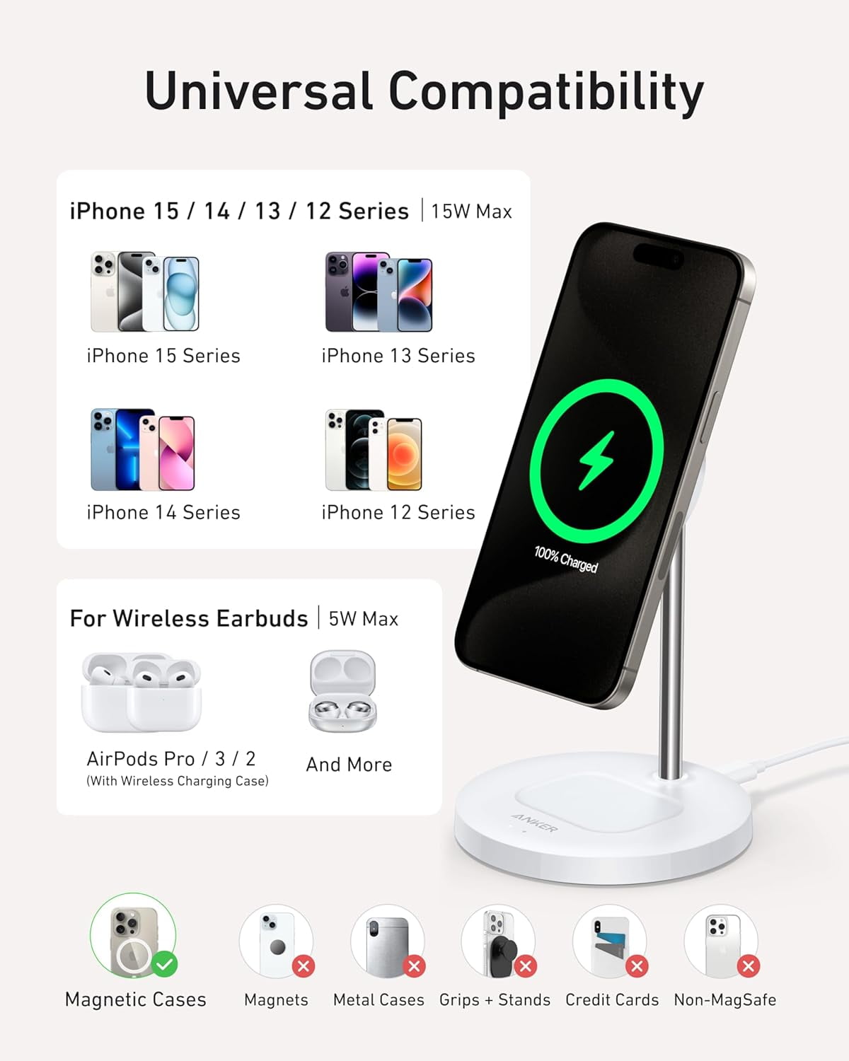 Anker MagSafe Compatible MagGo Charger Stand