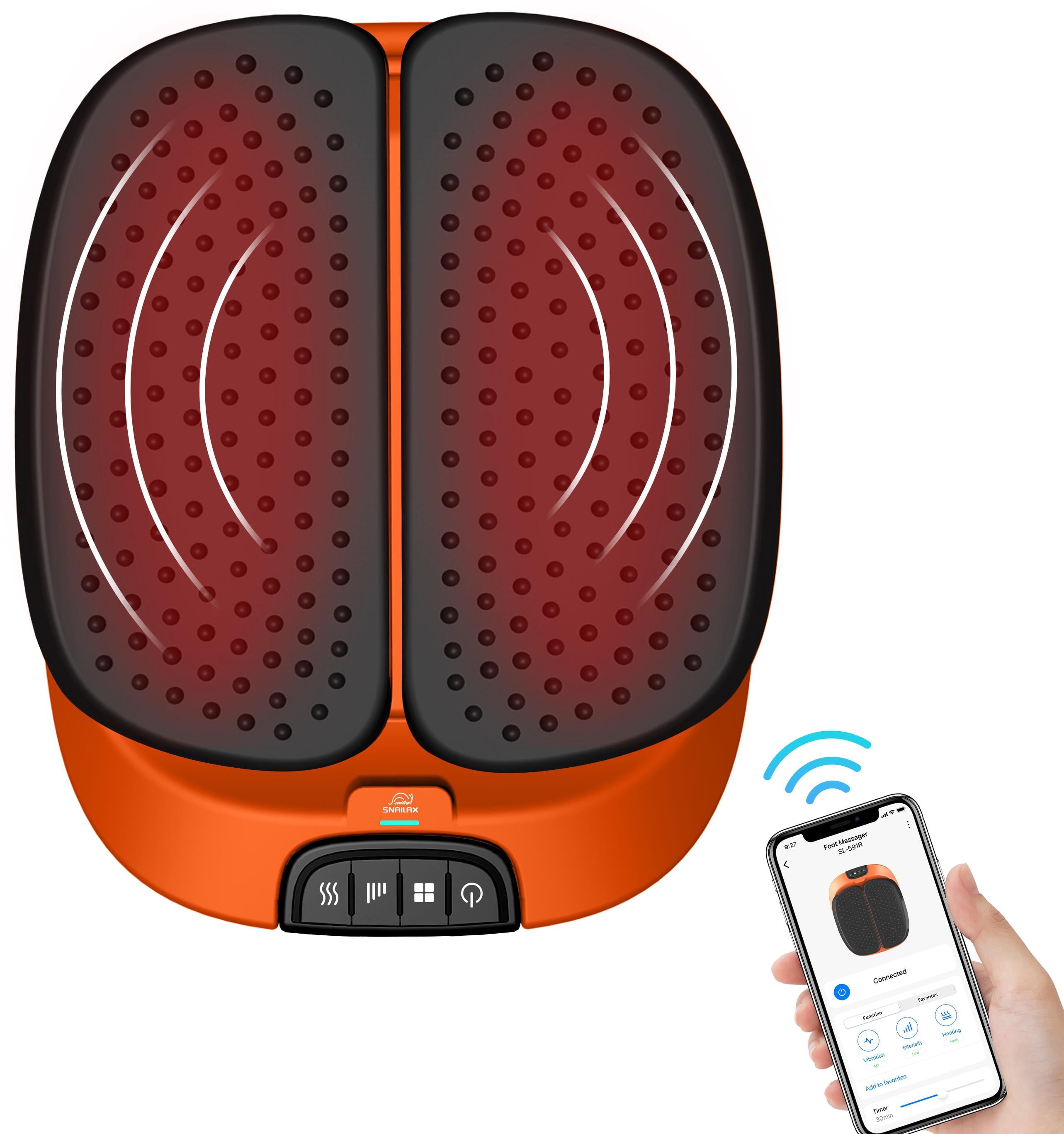 Vibration Foot Massager with Heat, Snailax Adjustable Foot Massager Machine with App Control, Gifts