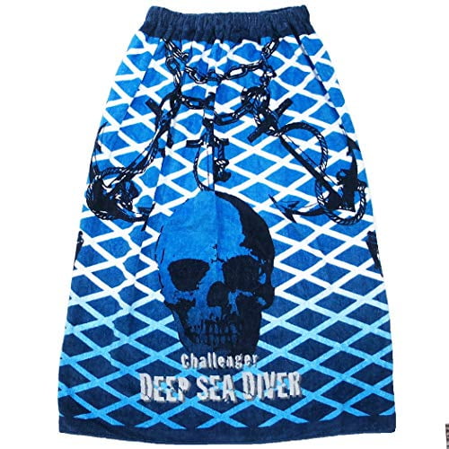 Round Makoto 80cm Length Rolled Towel Boy's Pattern 80 ﾃ・120cm Deep Pirates 100 Cotton