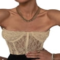 thumbnail image 2 of Camisole Aguichant en Dentelle Sans Manches Élastique, 2 of 7