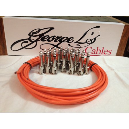 George L 155 Pedalboard Effects Cable Kit XL .155 Orange / Nickel - 20/20