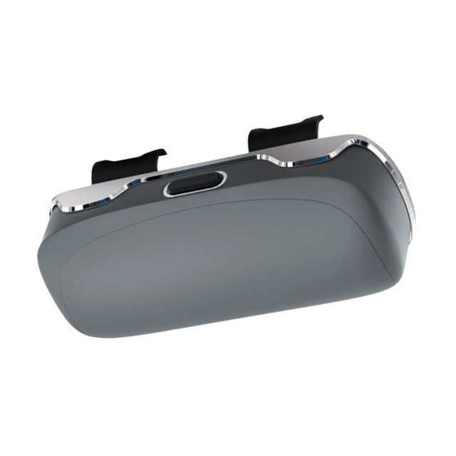 lionlar Porte-Lunettes pour Pare-Soleil de Voiture Coque Rigide Portable Étui à Lunettes Gris