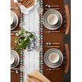 thumbnail image 5 of Table Runners 72 Inches Long Dress Scarves, Merry Christmas Farmhouse Kitchen/Dining Table Runner, Coffee Tablerunners, Xmas Tree Truck Balls Gifts Grey Wood 13x72 Inch, 5 of 7