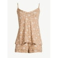thumbnail image 5 of Joyspun Women's Knit Camisole and Shorts Sleep Set, 2-Piece, Sizes S to 3X, 5 of 5