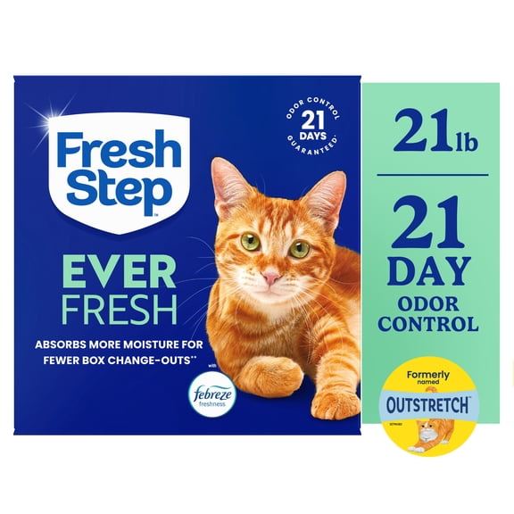 Fresh Step Ever Fresh Multi-Cat Clumping Cat Litter, Febreze Freshness Scent, 21 lb Box